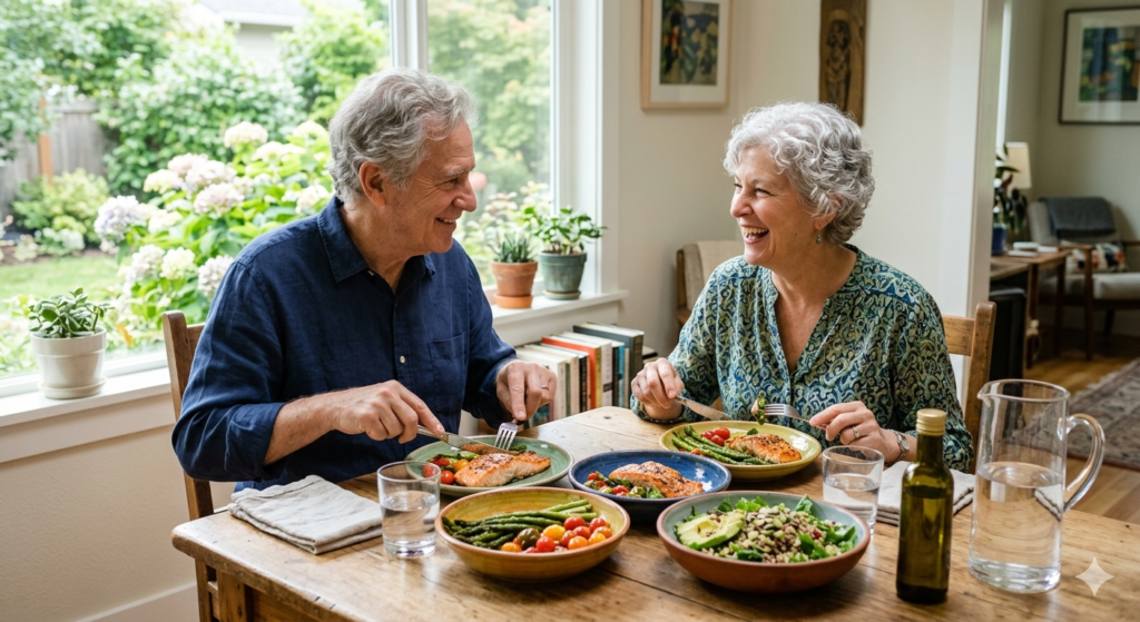 couple eating